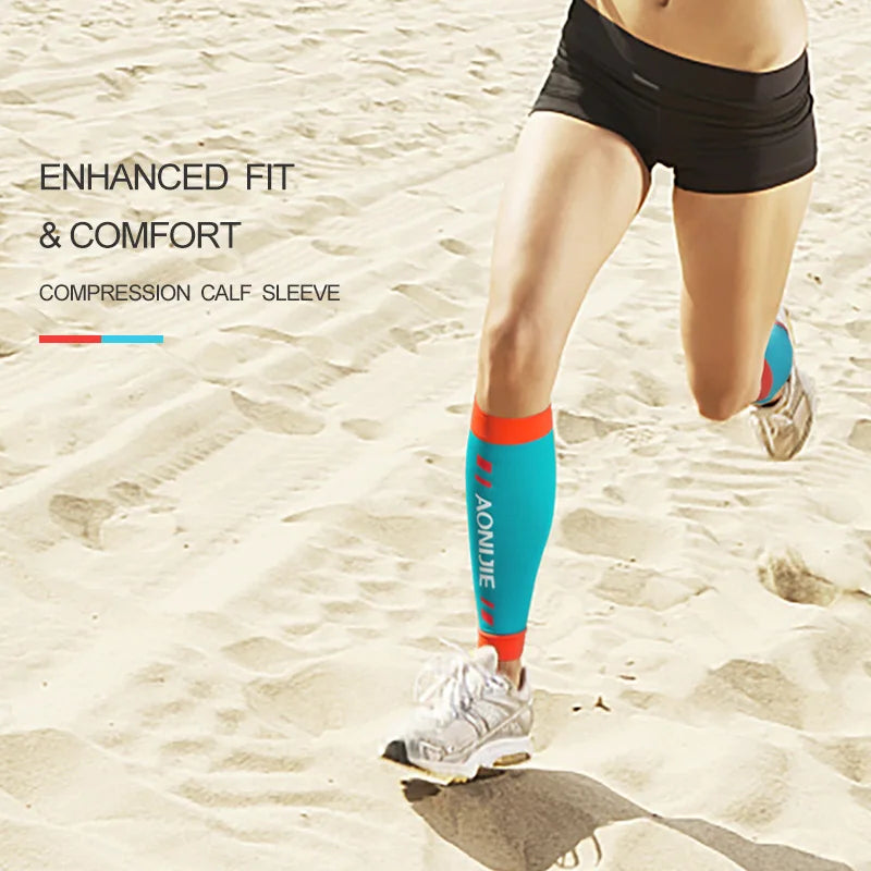 AONIJIE E4405 Knit Compression Leg Calf Sleeves Socks Shin Splint Support Relief For Running Jogging Marathon Hiking Soccer