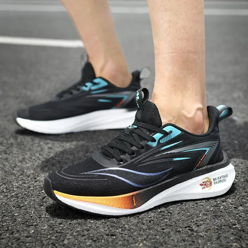 High Quality Men Running Shoes Fashion Simple Carbon Plate Sneakers Comfortable Cushion Soft-soled Sporty Shoes Tenis Masculino