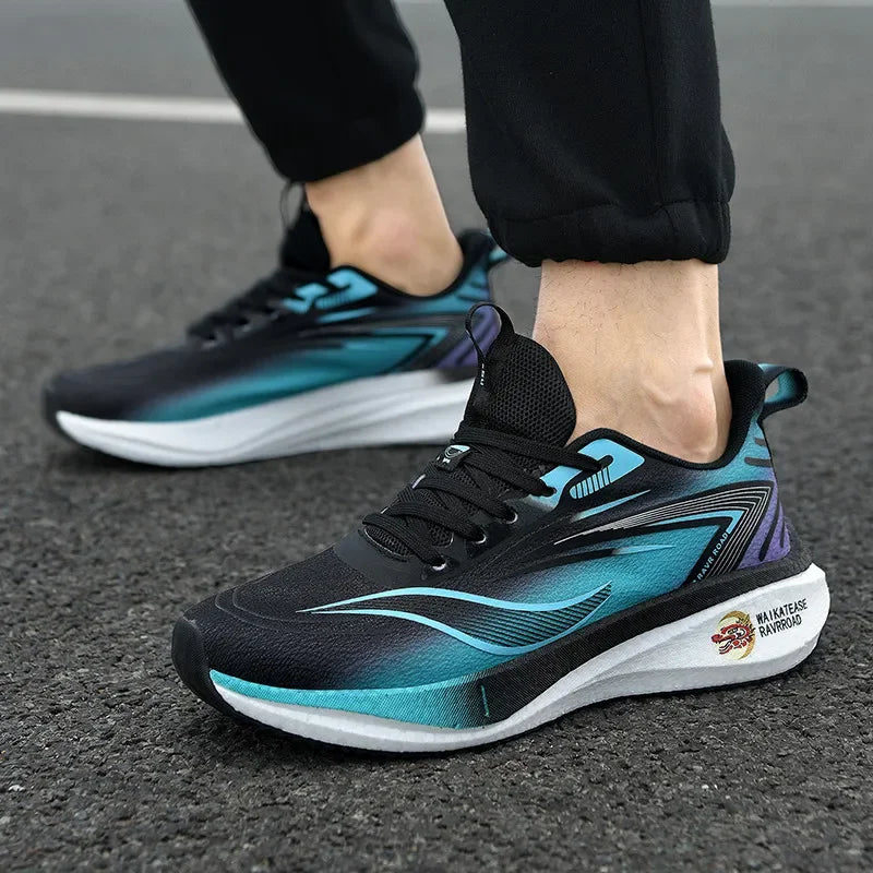 High Quality Men Running Shoes Fashion Simple Carbon Plate Sneakers Comfortable Cushion Soft-soled Sporty Shoes Tenis Masculino