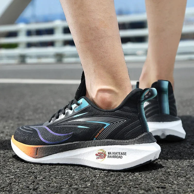 High Quality Men Running Shoes Fashion Simple Carbon Plate Sneakers Comfortable Cushion Soft-soled Sporty Shoes Tenis Masculino