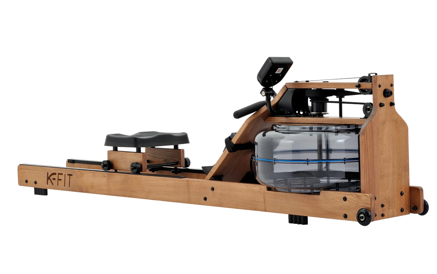 Indoor Cardio Fitness Gym Equipment Wooden  Water Resistance Rowing Machine with Bluetooth App for Home Use