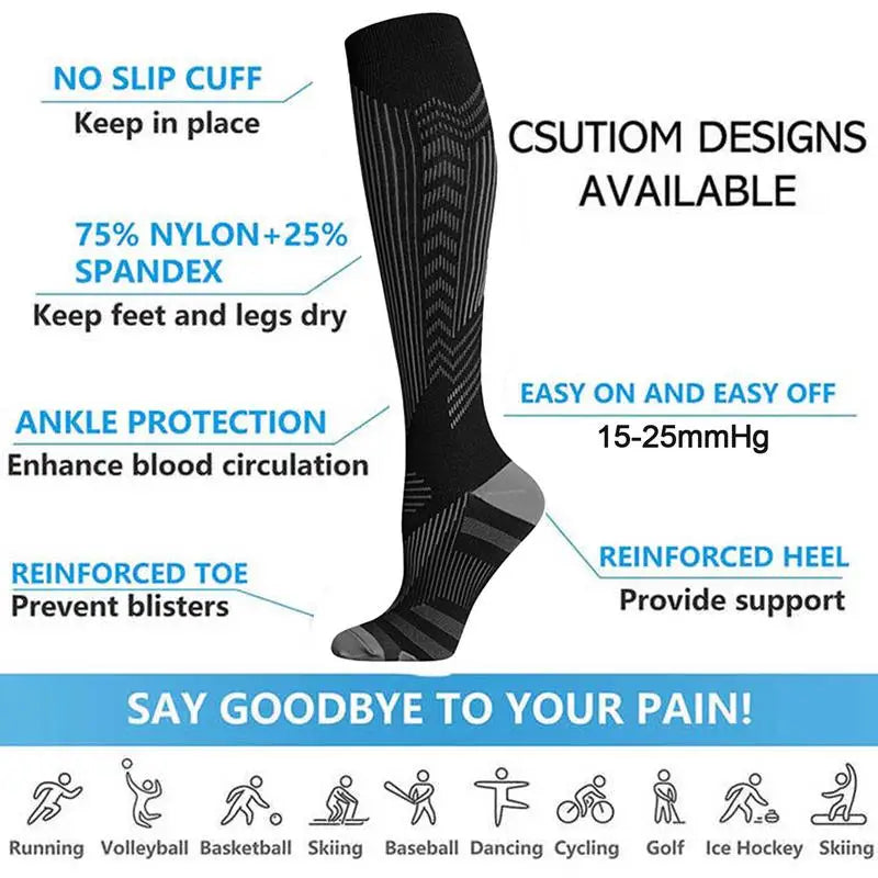 Calf Compression Socks Calf Support Unisex Socks Arch Pressure Design Sports Equipment For Skipping Running Soccer Basketball